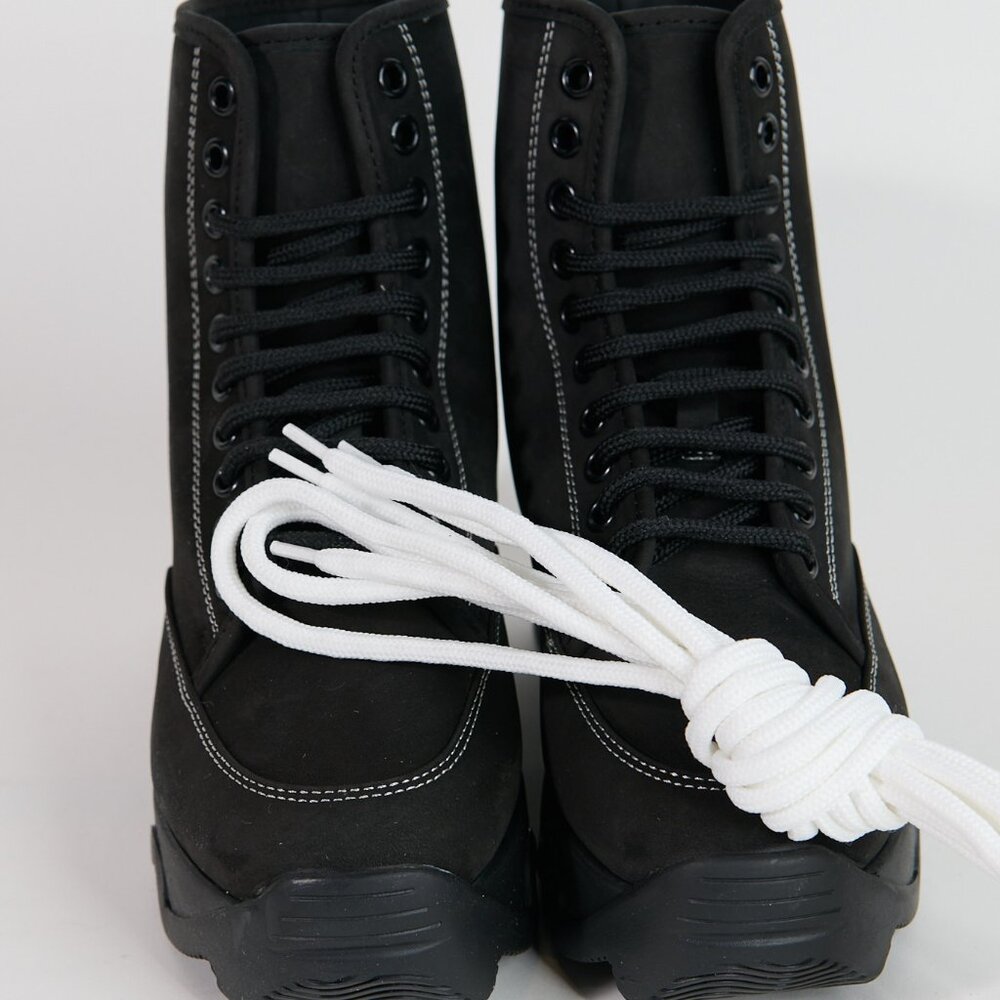 iRi - Black Suede High Top Boots - NWOT - Size 35